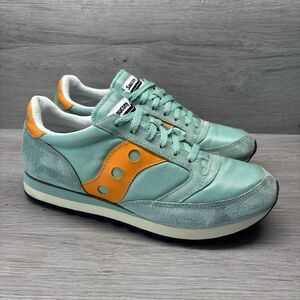 Saucony Jazz 81 Mint Green Orange Men's Size 12 Retro Running Vintage Sneakers